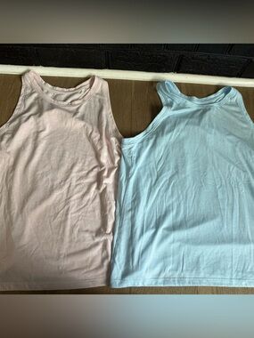 Old Navy Girls Tank Tops — Light Pink & Light Blue